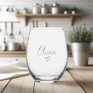 Vaso De Vino Gafas de vino Giral personalizadas con nombre y co