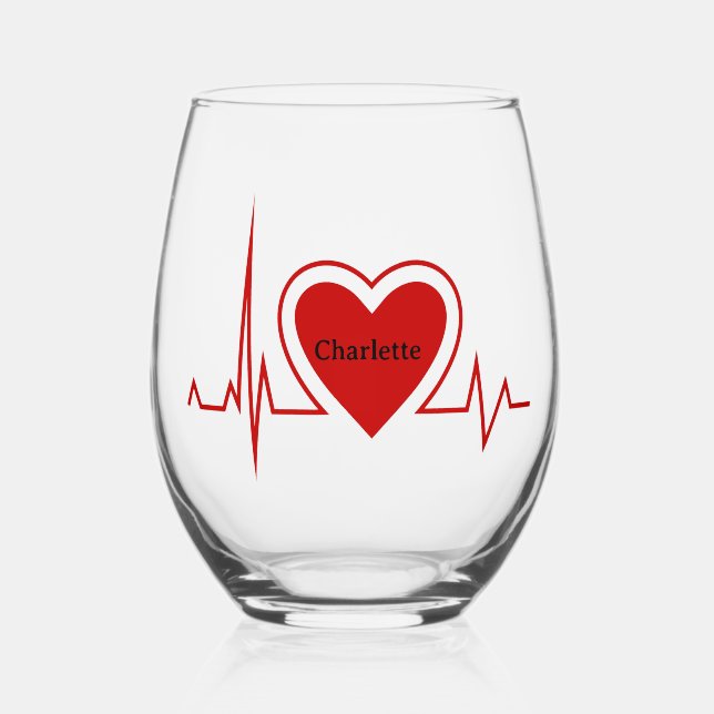 Vaso De Vino Gafas de vino personalizadas (Anverso)