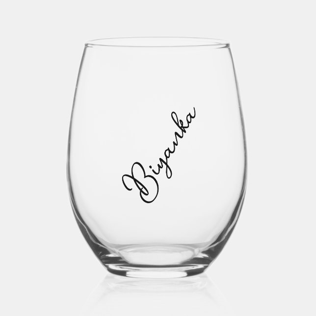 Vaso De Vino Gafas de vino personalizadas (Anverso)