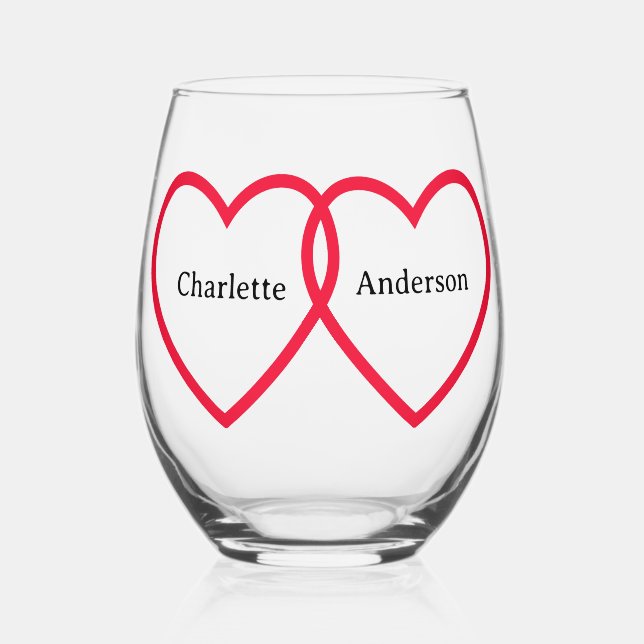 Vaso De Vino Gafas de vino personalizadas (Anverso)