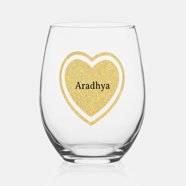 Vaso De Vino Gafas de vino personalizadas (Anverso)