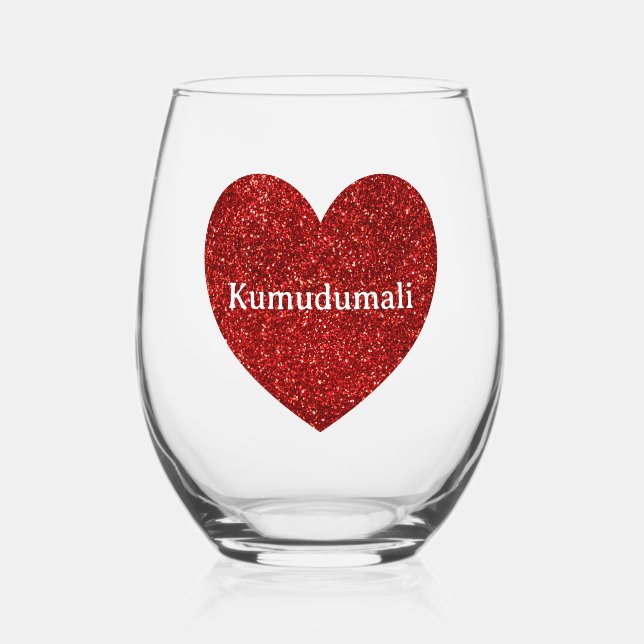 Vaso De Vino Gafas de vino personalizadas (Anverso)