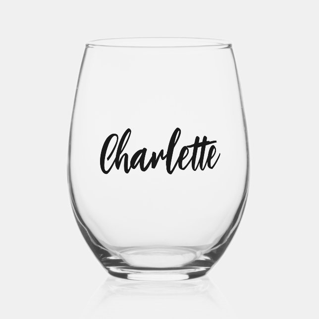 Vaso De Vino Gafas de vino personalizadas (Anverso)