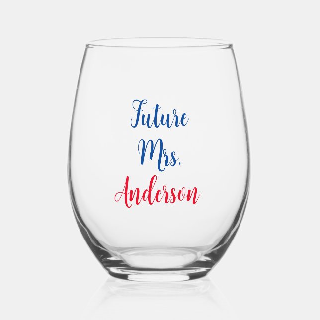 Vaso De Vino Gafas de vino personalizadas (Anverso)