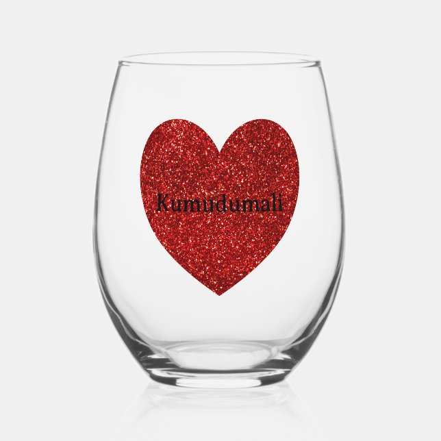 Vaso De Vino Gafas de vino personalizadas (Anverso)
