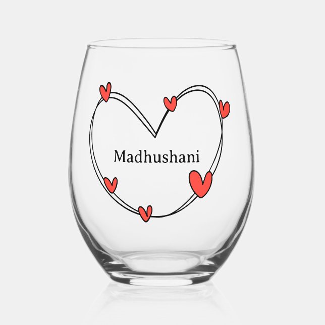 Vaso De Vino Gafas de vino personalizadas (Anverso)