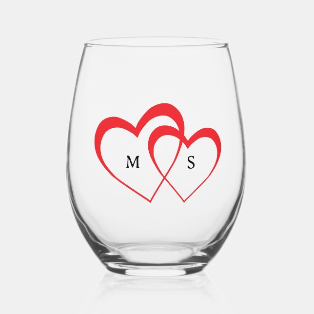 Vaso De Vino Gafas de vino personalizadas (Anverso)