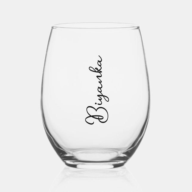 Vaso De Vino Gafas de vino personalizadas (Anverso)