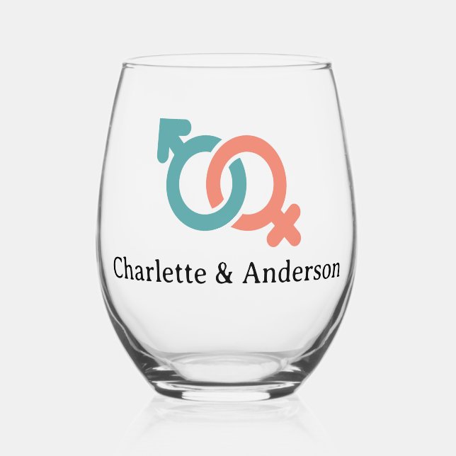 Vaso De Vino Gafas de vino personalizadas (Anverso)