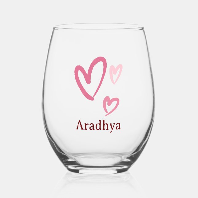 Vaso De Vino Gafas de vino personalizadas (Anverso)