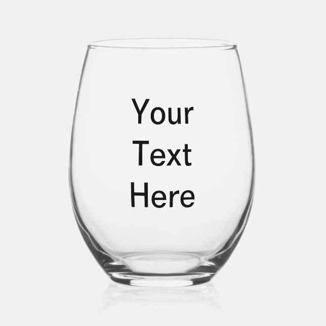 Vaso De Vino Gafas De Vino Sin Pelo personalizado Para Empresas (Anverso)