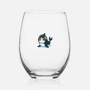 Vaso De Vino Gato en estufa de orca