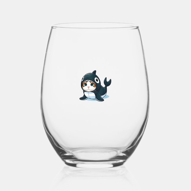 Vaso De Vino Gato en estufa de orca (Anverso)