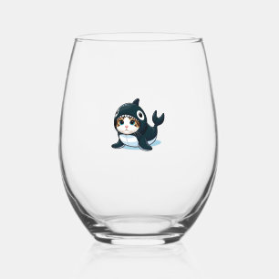 Vaso De Vino Gato en estufa de orca