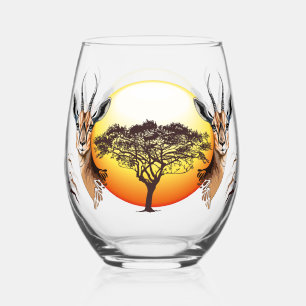 Vaso De Vino Gazelle Animal salvaje Antelope africano
