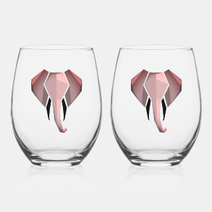 Vaso De Vino Geometría Cabeza elefante