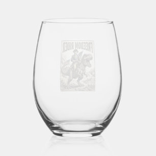 Vaso De Vino George Washington Patriótico Montando T-rex Libert