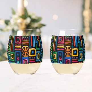 Vaso De Vino Ghana Kente