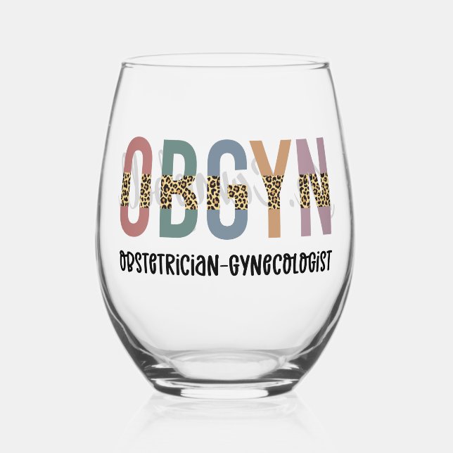 Vaso De Vino Ginecólogo Obstetricista Obstetricista Personaliza (Anverso)