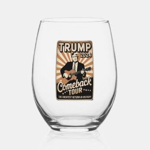 Vaso De Vino Gira de regreso TRUMP 2024 Vintage Rocks