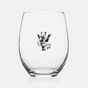 Vaso De Vino Girafa y gafas de sol Vintage Safari urbano Animal