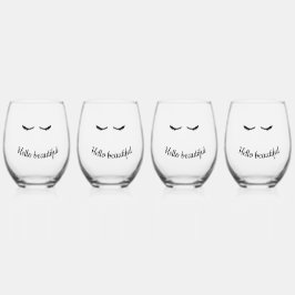 Vaso De Vino Glam Black Eyelashes