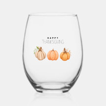 Glaso de vino sin piedras de la calabaza de Acción