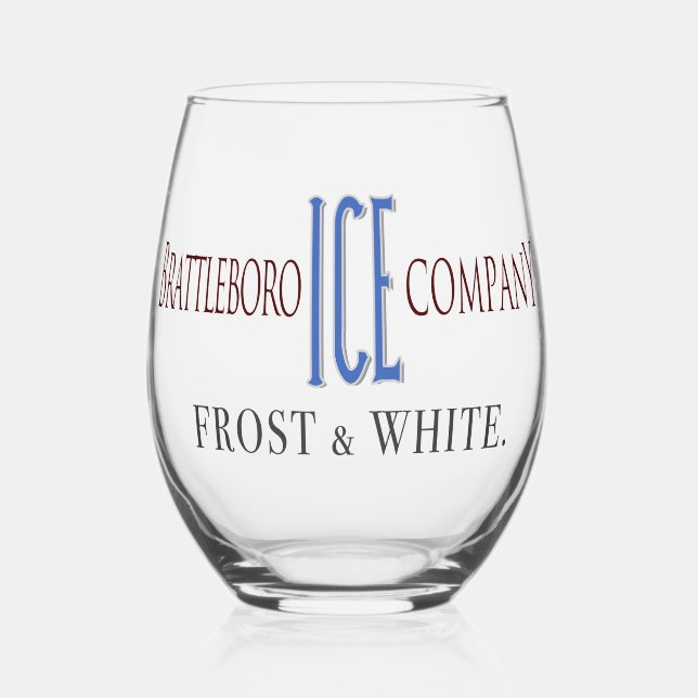 Vaso De Vino Glass Brattleboro Ice Company (Anverso)