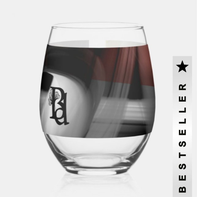 Vaso De Vino Glass de vino sin aguja Abstracto Arte Polvo Negro (Subido por el creador)