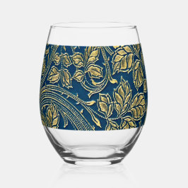 Vaso De Vino Golden Blossom Elegance 