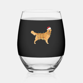 Vaso De Vino Golden Retriever Holiday Christmas Light Essential