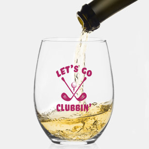 Vaso De Vino Golfista Divertido Humor de Palo de Golf Deportes 