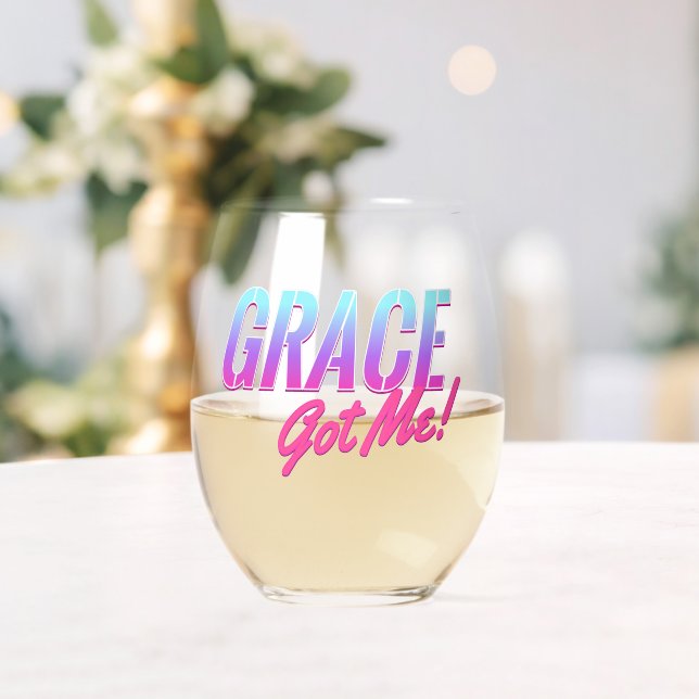 Vaso De Vino ¡Grace Me Ha Conseguido! (Insitu (Boda))