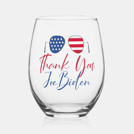 Vaso De Vino Gracias Joe Biden Conmemorativo