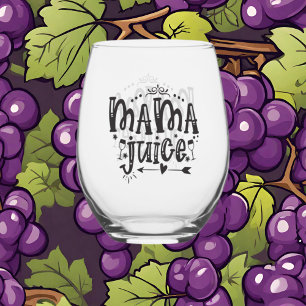 Vaso De Vino Gracioso arte verbal de jugo de mamá