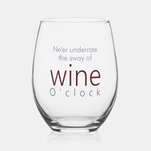 Vaso De Vino Gracioso O'clock Personalizado