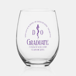 Vaso De Vino Graduación de la Escuela Médica Osteopática Púrpur