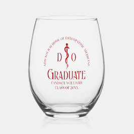 Vaso De Vino Graduación de la Escuela Médica Osteopática Roja