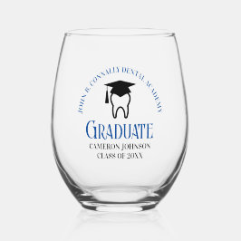 Vaso De Vino Graduación de Personalizado Dentista de la Escuela