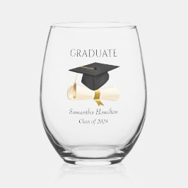 Vaso De Vino Graduado Clase 2024 Personalizada