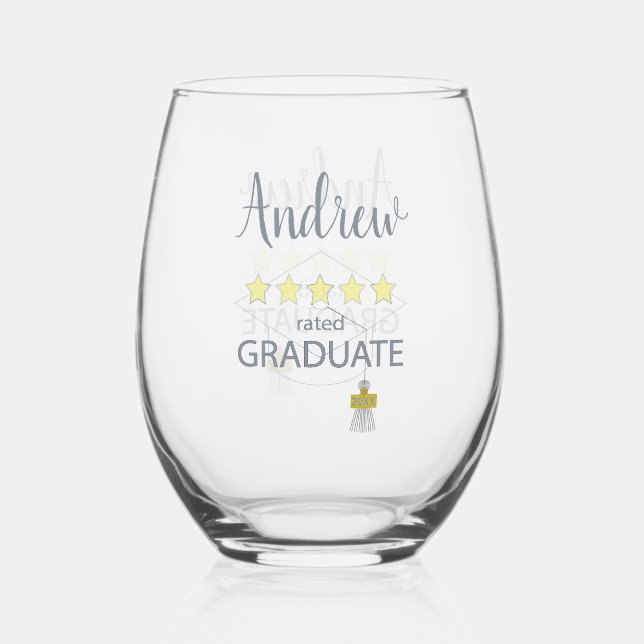 Vaso De Vino Graduado De 5 Estrellas (Anverso)