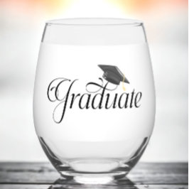 Vaso De Vino Graduado de script personalizado con clase de títu