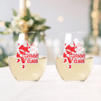 Vaso De Vino Grammy Claus Humorous 