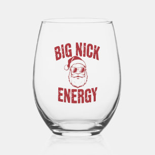 Vaso De Vino Gran Energía de Nick Chiste Divertido de Santa Gro