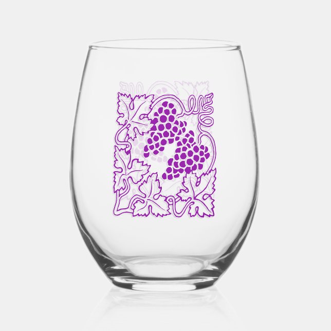 Vaso De Vino Grape Vine Purple (Anverso)