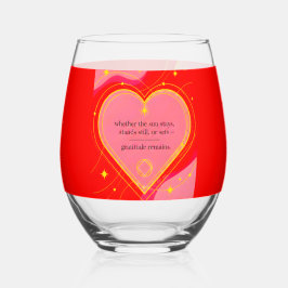 Vaso De Vino Gratitude Remains™ Amor e Intención | Ritual de la