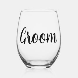 Vaso De Vino Groom Boda