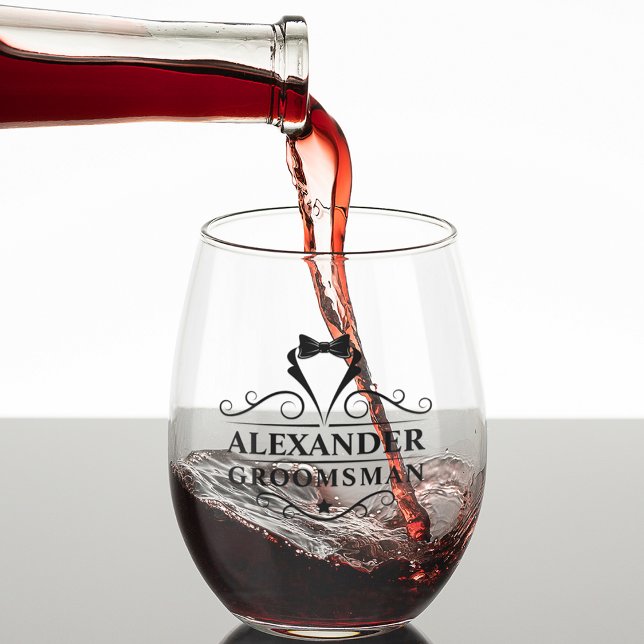 Vaso De Vino Groomsman Black Tie Shot (Several styles to choose from.)