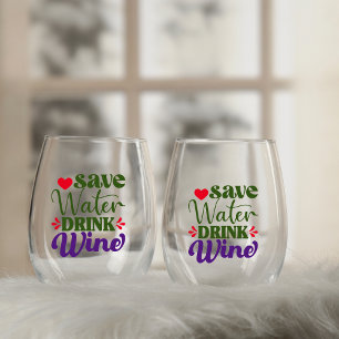 Vaso De Vino Guardar agua potable vino sin cáscara de vidrio