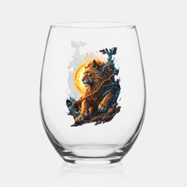 Vaso De Vino Guardián del Umbral Solar – León del Equilibrio